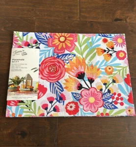 Fiesta Set Of 4 Placemats Floral Colorful New - Picture 1 of 3