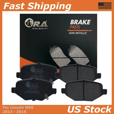 Rear Disc Brake Pads for 2013 2014 2015 2016 Lincoln MKS 3.5L 3.7L Sedan V6 - Image 1 of 4