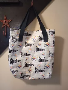 NFL Handmade Fabric Pittsburgh Steelers Tote - Picture 1 of 2