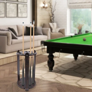 Floor Stand Billiard Cue Holder 9Hold Pool Cue Stick Rack Holder Table Wooden - Picture 1 of 10