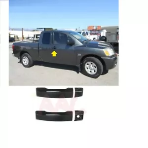 PARA 2004 05 06 07 08 09 10 11 12 13 14 15 Nissan Titan negro 2 puertas manija cubierta - Imagen 1 de 3