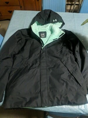 Abrigo Chaqueta con Capucha Under Armour Coldgear Infrarrojo Tormenta Niñas YXL ~ bin8 Foto 1 de 3