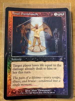 MTG✨FINAL PUNISHMENT FOIL✨ Scourge MINT RARE Sorcery 2003 Thompson Art UNPLAYED - Image 1 of 2