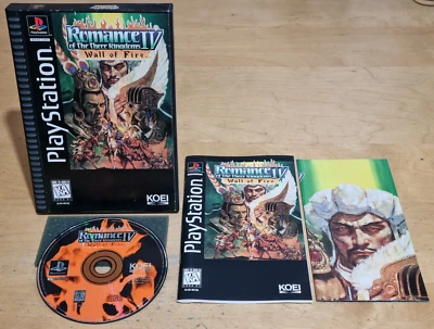 Romance Of The Three Kingdoms IV 4 Wall Of Fire for Sony PS1 Playstation 1 NTSC - Image 1 of 4