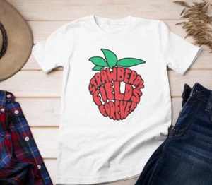 New T-Shirt Beatles-Strawberry Fields Forever T-Shirt, The Beatles Shirts, Beatl - Picture 1 of 4