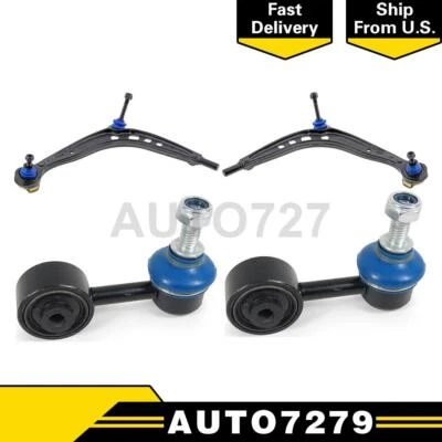 Brazo de control delantero 4 piezas con kit de enlace de barra estabilizadora de rótula para BMW 318i Foto 1 de 4