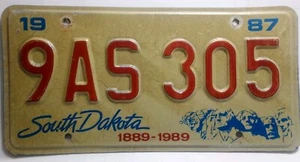 Vintage South Dakota Licence Plate 9AS 305 - Picture 1 of 5