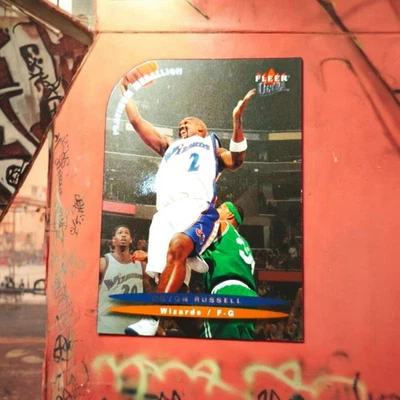 Fleer Ultra Bryon Russel RARE Basketball Trading Card #160 Platinum Sp SN/100 🔥 - Image 1 of 2