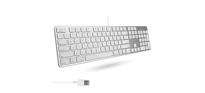 Ultra-Slim USB Wired Keyboard with Number Keypad for Apple Mac Pro, MacBook P... - Image 1 of 2
