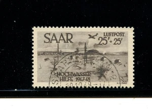 Saar #CB1 (S660) Comp 1948 Flood Scene Relief issue, Used, FVF, CV$240.00 - Picture 1 of 2