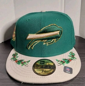Buffalo Bills Hat 59Fifty Novelty "Holly" Fitted SZ 7 3/4 60th Anniversary NWT  - Picture 1 of 12