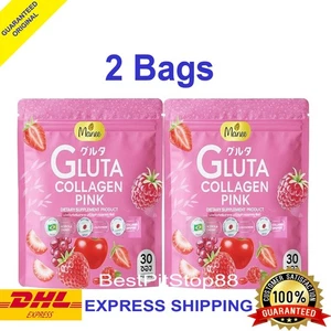 Manee Gluta Collagen Pink Anti-Aging Skin Brightening Glow Supplement (2x Bags) - Picture 1 of 7