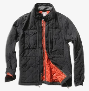 NWT Relwen Quilted Tanker Jacket Charcoal Gray Small Huckberry Military Coat USA - Picture 1 of 12