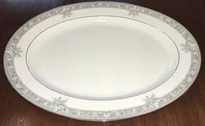 VTG ‘80-90’s NORITAKE LEGENDARY LUNCEFORD 13-5/8” OVAL SERVING PLATTER #3884 EUC - Picture 1 of 8