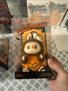 Authentic Pop Mart The Monsters/LABUBU HALLOWEEN PUMPKIN Vinyl Plush Pendant - Picture 1 of 7