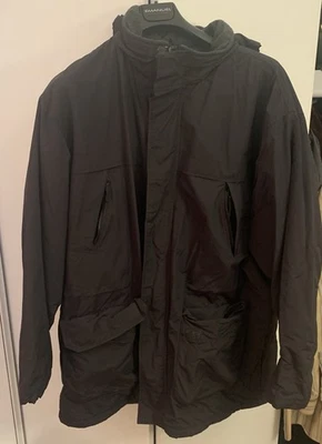 Abrigo Woolrich John Rich & Bros Para Hombre XL Negro Nylon Polar Aislado Capucha Parka Foto 1 de 4