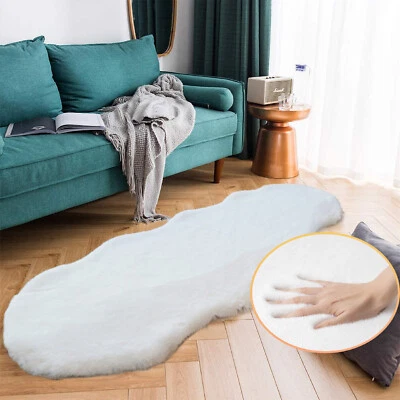 Faux Rabbit Fur Rug fluffy Runner Rugs for Bedroom Living Room Faux Fur Rug 2x6 - Image 1 of 2