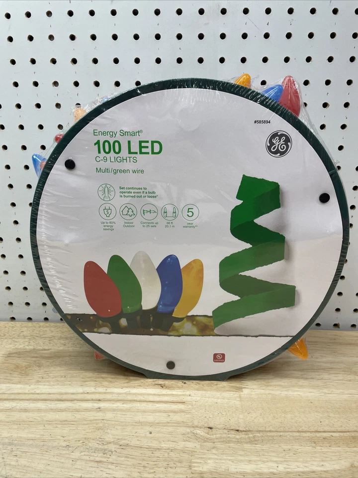 GE Energy Smart Colorite 100-lights C9 LED Multicolor Christmas Party 66 Feet