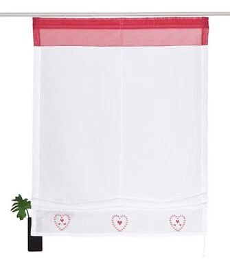 Raffrollo, Farbe rot, 1 Stück, my Home, -520484-  mit Universalband und Klettban - Bild 1 von 2