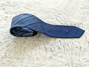 GIVENCHY GENTLEMEN PARIS BLUE SLIM STRIPES POLY NECKTIE MEN TIE - Picture 1 of 10