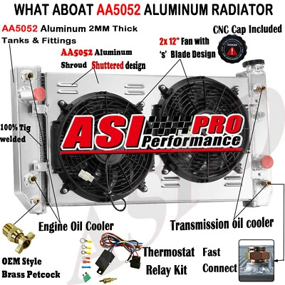 3 Row Radiator Shroud Fan Relay Fits 1988-94 Chevy S10 Blazer GMC S15 Jimmy 4.3L — 第 1/4 张图片