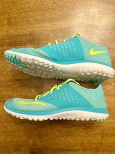 Größe 7,5 Nike FS Lite Run 2 niedrig blaugrün gelb Damen - Bild 1 von 9