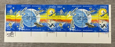 SCOTT # 1912-1919 Space Achievement Issue U.S. Stamps MNH - Plate Block of 16 - Image 1 of 3