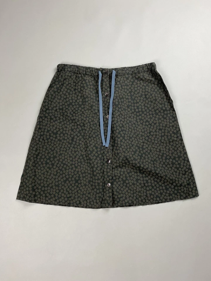 Gudrun Sjoden ladies patterned drawstring skirt size M cotton / linen  - Image 1 of 4