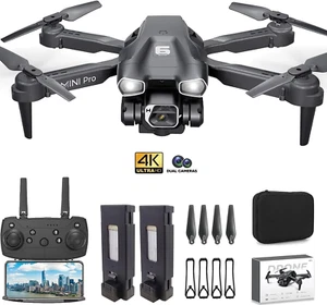 Drone with Camera for Adults Kids, Dual 4K HD Mini FPV RC Quadcopter for Kids Be - Picture 1 of 12