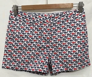 230844 Girls 12 VINEYARD VINES 7H0134 Red White Blue Stars Stripes Whale Shorts  - Picture 1 of 3