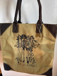 Bolso de Mano Izak Zenou Illustration Lona Verde Oliva '¡Vive Les Asperges!' - Imagen 1 de 8