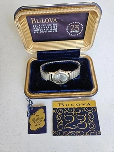 Vintage Bulova 23 Jewels Automatik Herrenuhr, schwarzes Zifferblatt, funktioniert - Bild 1 von 11