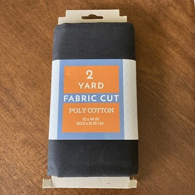 2 Yard Poly Cotton Fabric~Cut 72 in x 44 in BLACK - Image 1 of 3