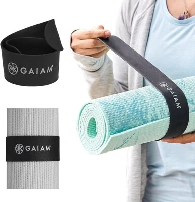 GAIAM YOGA Mat Correa Slap Band - Mantiene tu tapete firmemente enrollado y seguro. Nuevo. Foto 1 de 4