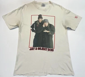 Camiseta blanca M vintage Hanes 1999 Jay & Silent Bob película promoción vista torcida - Imagen 1 de 10