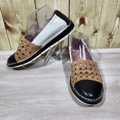 Hispanitas Mujer SOHO Blanco y Negro Maiko Cuero Plano Talla 7.5 Foto 1 de 4