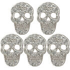 5 Pcs Skull Back Patches Decor Applique Hot Diamond Stickers