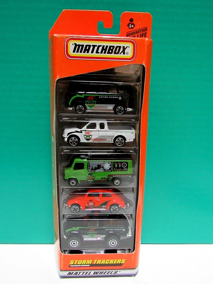STORM TRACKERS MATCHBOX 5 PACK GIFT SET BY MATTEL WHEELS "STORM TRACKERS" NIB - Image 1 of 4