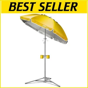 Adjustable Lightweight Sun Protection Umbrella - Ideal for Outdoor Adventures - Picture 1 of 7