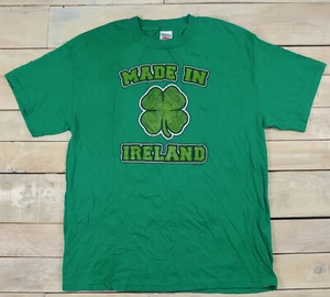 Neu Made in IRELAND T-Shirt Kleeblatt Grafik Kurzarm grün Größe L - Bild 1 von 5