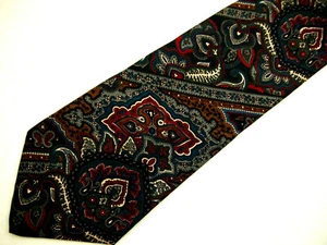 Corbata para hombre Claybrooke azul rojo marrón cachemira 56" carrera corta - Imagen 1 de 4