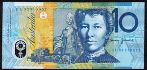 AUSTRALIAN BANKNOTE: 1993 $10 FRASER / EVANS POLYMER ISSUE LOOKS UNC #BN348 - Picture 1 of 2