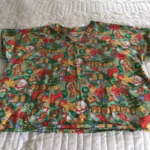 Christmas Scrubs Size XXL? Handmade One Of A Kind - Picture 1 of 8