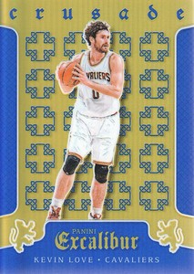 2015-16 Panini Excalibur Crusade Blue #20 Kevin Love 101/199 Cleveland Cavaliers