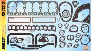 New 1951-1952-1953-1954 Hudson Hornet 6 Cyl 308 c.i. Full Engine Gasket Set - Picture 1 of 1