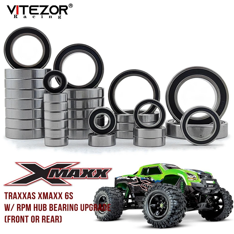 Fits Traxxas X-MAXX XMAXX 6S Full Bearings Kit +(2) Upgrade RPM Wheel Hub 31 Pcs - Image 1 of 4