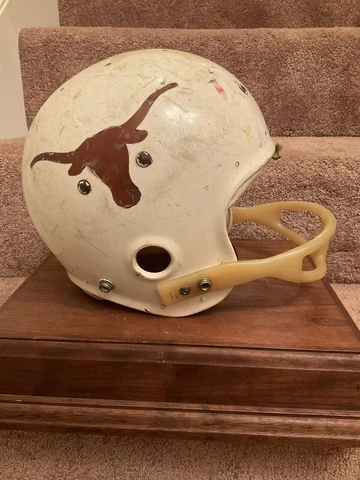 Vintage Kelley Football Helmet Authentic Texas Longhorns Decals Not Clear Shell Cover