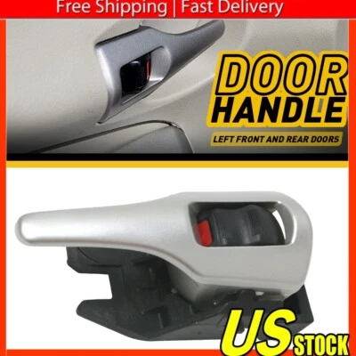 Door Handle For 2009-2013 Toyota Corolla Front or Rear Left Inner Black/Silver Foto 1 de 4