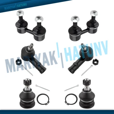 Front Outer Tie Rods Sway Bars Lower Ball Joints For 2001 - 2006 Hyundai Elantra - Image 1 of 4