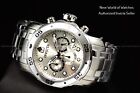 Invicta Mens Pro Diver Scuba Chronograph Silver Dial Bracelet 48mm Ss 0071 Watch